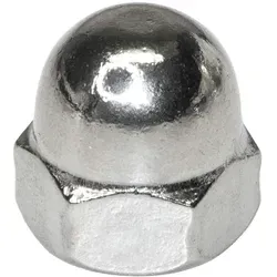 PRIOstahl Hutmuttern Sechskantmuttern Kappenmutter hohe Form x 100 Stück Größe: M8 aus Edelstahl V2A