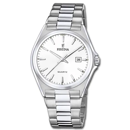 Festina Herren Analog Quarz Uhr F20552/2 - Elegante Armbanduhr mit Edelstahl-Armband, Saphirglas und 5 ATM Wasserdichtigkeit – ideal für stilbewusste Herren.
