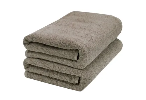 ZOLLNER Saunatuch, Walkfrottier 2er Set, 70 x 200 cm in braun von Zollner