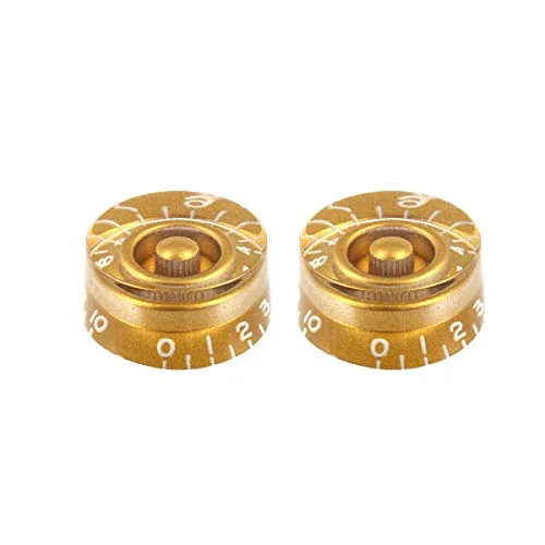 Allparts PK-0130-032 Speed Knöpfe (2 Stück) für Riffelachse gold