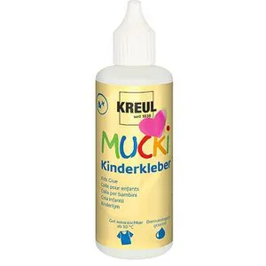 Kreul Alleskleber Mucki, Kinderkleber, 80ml, ohne Lösungsmittel, transparent