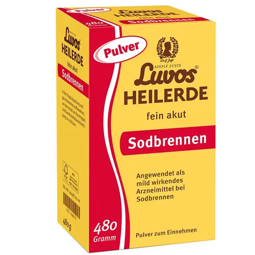 Luvos® Heilerde fein akut Sodbrennen - Mineralisches Magen-Darm-Mittel zur schnellen Linderung von Sodbrennen, einfach einzunehmen mit Wasser oder Tee.