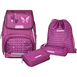 Schneiders Ergojet 2in1 Schulranzen Set 5-teilig Purple Hearts