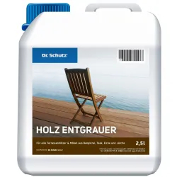 Dr. Schutz GmbH Dr. Schutz® Holz Entgrauer, Intensivreiniger zur Auffrischung von Hartholzoberflächen, 2,5 l - Kanister 2150002505