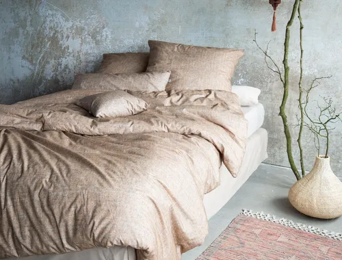 Irisette Bettwäsche Mink 8835, Biber, 2 teilig - Bettwäsche in braun aus kuschelig weichem Biber, 100% Baumwolle, ideal für warme Winternächte. Pflegeleicht und OEKO-TEX® zertifiziert.