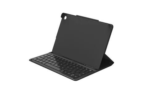Samsung NEOS Keyboard Case für Tab S10 FE/S10 Lite - Praktische Tablet-Hülle mit QWERTZ-Tastatur und Pogo-Anschluss. Ideal für produktives Arbeiten und entspanntes Videoschauen unterwegs.