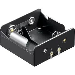 Goobay 11033 Batteriewächter - 2x Mono (D) Batteriehalter mit Lötanschluss, kompakt und robust für zuverlässige Stromversorgung