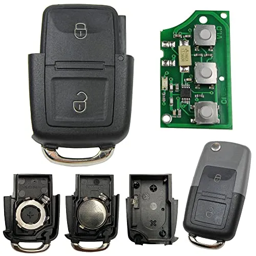 KONIKON Sendeeinheit Schlüssel Fernbedienung Klappschlüssel 1J0959753AG 434 Mhz Neu kompatibel für VW Skoda