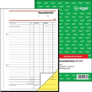 Sigel SD007 A5 Kassenbuch Kassenbericht