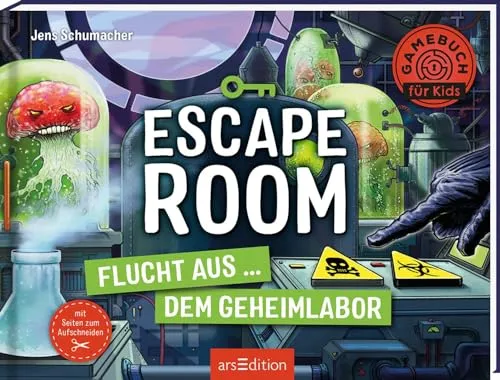 Escape Room – Flucht aus dem Geheimlabor: Mit Seiten zum Aufschneiden | Escape-Krimi für Kinder mit vielen spannenden Rätseln