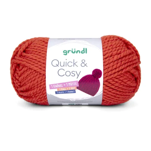 Gründl Wolle Quick and Cosy 150 g orangerot