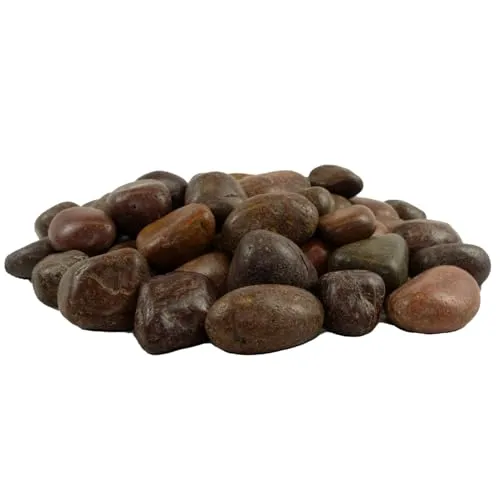 INTERGARDEN Zierkies rot poliert 10 kg - Dekosteine für Garten - Kies für Garten & Landschaftsgestaltung, 3-5 cm, wetterbeständig und glänzend. Verleihen Sie Ihrem Garten mit unseren eleganten roten Dekosteinen eine moderne Ästhetik!
