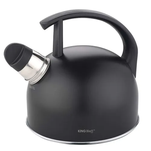 Stahlkessel 1,5l Mattschwarz Kinghoff Kh-1897