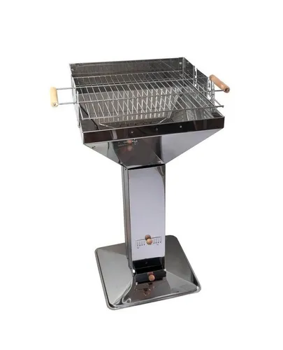 Neumann Kingsale Holzkohlegrill - Säulengrill aus Edelstahl, ideal für Gartenpartys mit gleichmäßiger Wärmeverteilung und einfachem Grillen im Freien.