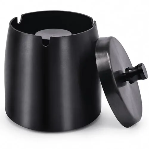 Aschenbecher Schwarz von Panngu