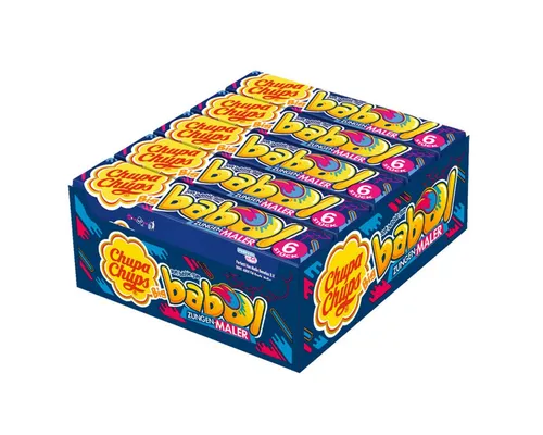 Chupa Chups Süßigkeit, Chupa Chups Big Babol Zungenmaler Geschmack Kaugummi 27g 20er Pack