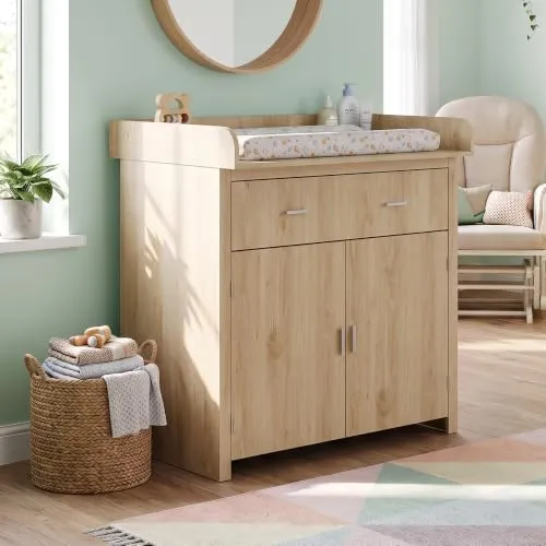 en.casa Wickelkommode »Starler« mit abnehmbarer Wickelauflage