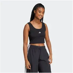adidas Damen Essentials Small Logo Cotton Lifestyle Tank Shirt, Schwarz/Weiß, XXL