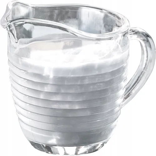 KADAX Milchkännchen aus Glas, Milchkanne mit Griff, Sahnekanne,Krug,200 ml