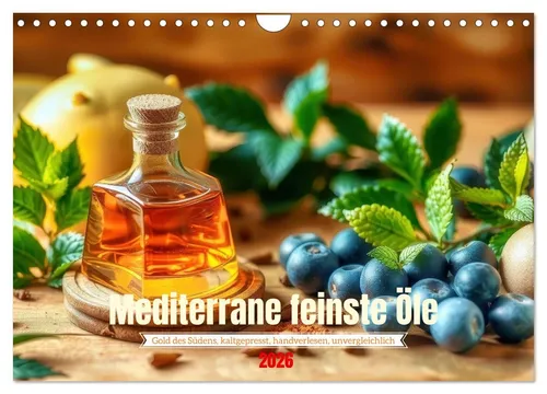 Torsten Irmer | Mediterrane feinste Öle Wandkalender 2026 - Kalender im DIN A4 Querformat mit 14 Seiten, ideal für Liebhaber der mediterranen Küche und eine geschmackvolle Wanddekoration.