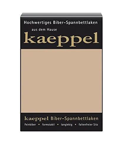 Kaeppel Spannbettlaken Biber, 100% Baumwolle - Kuschelig weiches Spannbettlaken aus Biber mit rundum Gummizug, ideal für kalte Winternächte und waschbar bis 60°.