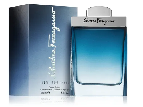 Salvatore Ferragamo Subtil Pour Homme Eau de Toilette 100ML - Elegantes Eau de Toilette für Herren mit einem holzig-würzigen Duft, ideal für besondere Anlässe. Hochwertiges Parfum aus Italien in praktischer Sprayform.