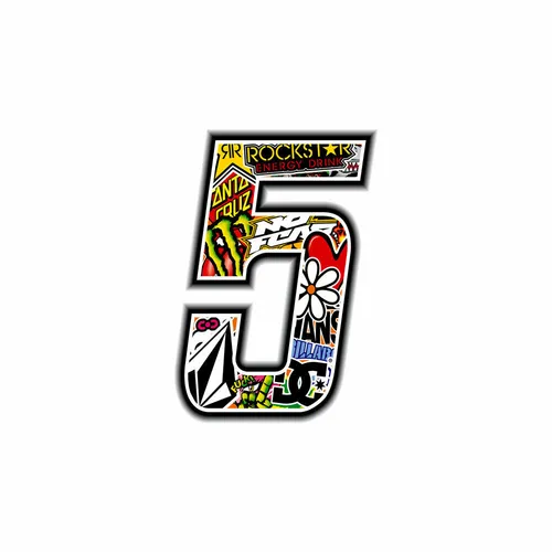 Aufkleber Anzahl Wettspiel für Motorrad 