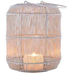 Marrakesch Teelichthalter Stello Weiss Gross - Skandi Deko Windlicht - Teelichthalter Stello im skandinavischen Design aus hochwertigem Metall, ideal für stilvolle Akzente in jedem Raum. Perfekt für Wohnzimmer, Balkon oder als Geschenk für besondere Anlässe.