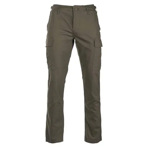Mil-Tec US BDU Feldhose R/S 'Slim Fit' für Herren • Ripstop Cargohose mit Knie- & Gesäßverstärkung • Verstellbarer Bund & Beinabschluss • Outdoorhose aus 100% Baumwolle für Arbeit & Freizeit