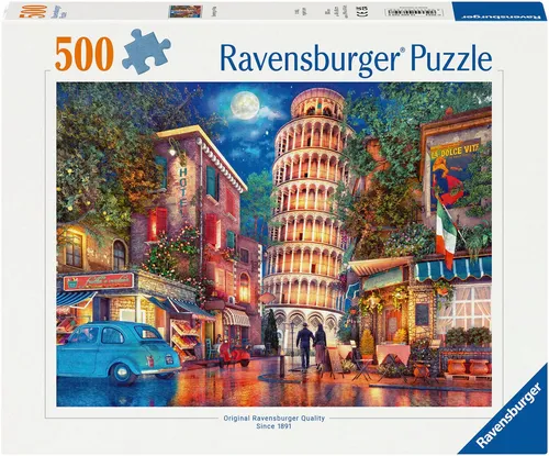 Ravensburger Puzzle Abends in Pisa, 500 Puzzleteile, Made in Germany