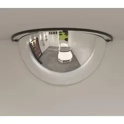 vidaXL Verkehrsspiegel 2 STK. Halbkuppel Ø40 cm - Sicherheitsspiegel für erweitertes Sichtfeld, bruchsicheres Acryl für hohe Langlebigkeit und einfache Montage mit Befestigungszubehör.