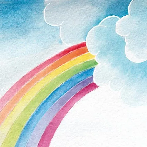 Servietten Regenbogen Wolken Himmel Kinder Motiv Geburt Taufe Rainbow 33x33cm 20
