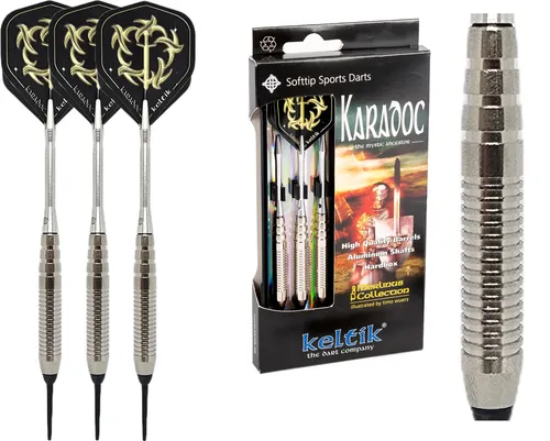 Softdart Pfeile Keltik Karadoc 18 g - Präzise Softdart Pfeile mit 18 g Gewicht aus hochwertigem Messing. Ideal für leidenschaftliche Dartspieler, die Wert auf Qualität und Spielkomfort legen.