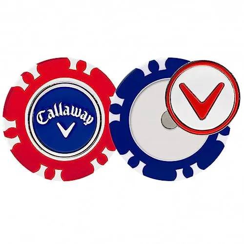 Callaway Golfballmarker, bar, Pokerchip, 2 St眉ck