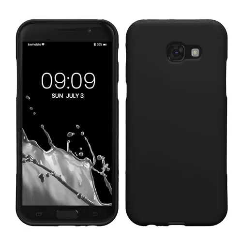 kwmobile Handyhülle für Samsung Galaxy A5 (2017) Hülle - TPU Case - Kabelloses Laden - Schutzhülle Cover in Schwarz matt