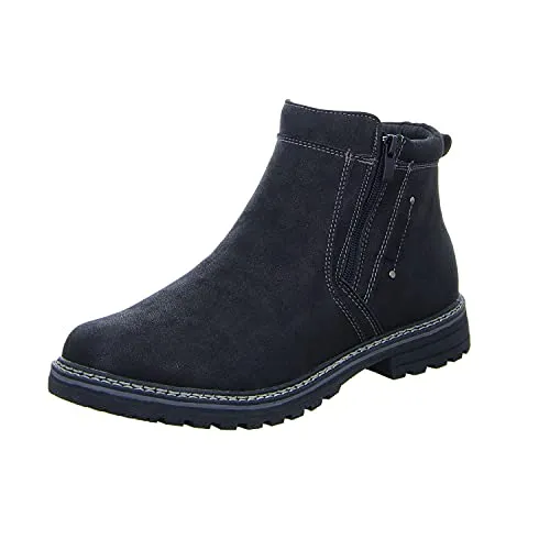 living UPDATED F028-4 Herren Schlupf/Reißverschlussstiefelette - Wanderschuhe mit warmem Futter, ideal für kalte Tage und bequemes An- und Ausziehen dank Schlupf- und Reißverschlussdesign.