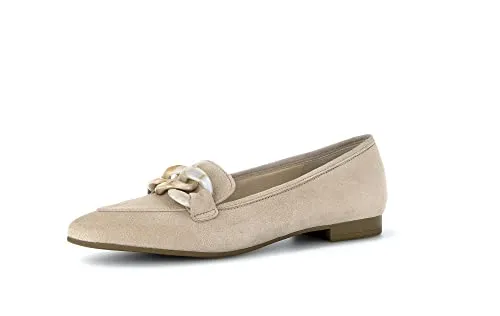 Gabor Damen Slipper, Frauen Slip On,Halbschuhe,Slides,Schlupfschuhe,schluepfschuhe,Loafer,College Schuhe,Slip-ons,Desert (Natur),40.5 EU / 7 UK