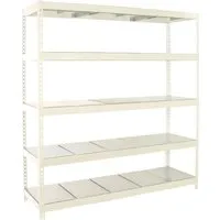 PROREGAL Schwerlastregal Metal Beast Five – 200x240x45 cm, 400 kg Fachlast, Weiß - Hochwertiges Schwerlastregal von PROREGAL mit einfacher Montage. Ideal für Werkstatt und Lager, mit 5 verstellbaren Fachböden und robuster Bauweise für maximale Stabilität.