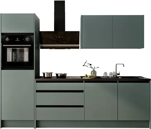 Yourkitchen Küchenblock Premium 273 TROJA - Modernes Design und Funktionalität - Der Yourkitchen Küchenblock Premium 273 TROJA vereint modernes Design mit praktischen Funktionen. Genießen Sie hochwertige E-Geräte und durchdachte Stauraumlösungen für eine stilvolle und effiziente Küche.