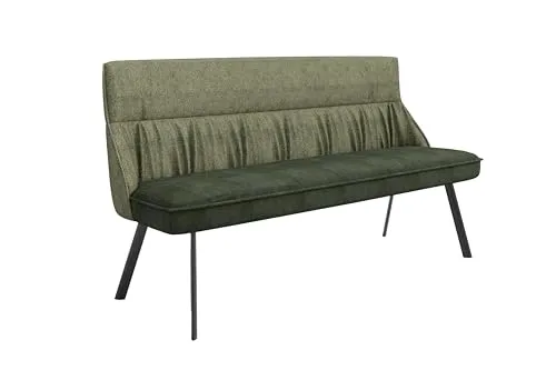 Sitzbank California - grün, 180 cm - Sitzbank California in grün, Maße: B: 180 cm, H: 88 cm, mit hochwertigem Webstoffbezug und bequemer Polsterung. Ideal für stilvolle Wohnräume.