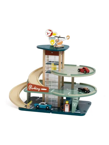 Classic World Wooden Vintage Garage mit 11 Autos