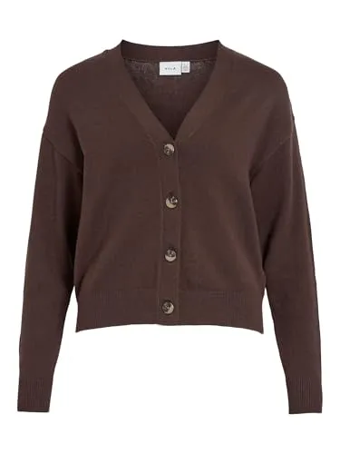 Vila Female Strickjacke VIRIL V-Ausschnitt - Elegante Strickjacke mit V-Ausschnitt und geknöpfter Vorderseite. Hergestellt aus hochwertigem Material für hohen Tragekomfort und stilvolles Aussehen.