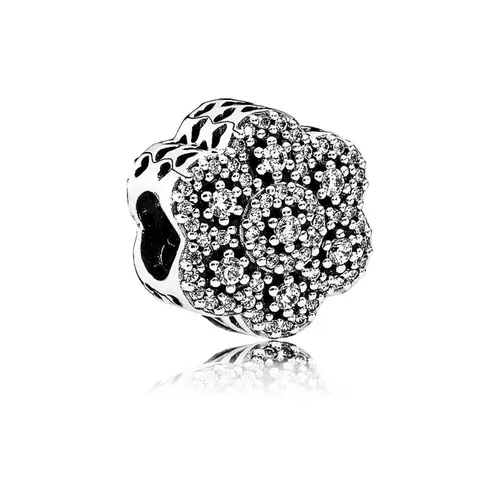 Pandora Charm Eisblume Schneeflocke Zirkonia Sterling-Silber 791998CZ - Eleganter Charm aus Sterlingsilber mit Zirkonia-Steinen, perfekt für die persönliche Schmuckkollektion. Verleiht jedem Outfit einen Hauch von Glanz.