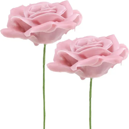 Deko Wachsrosen Rosa – 12er Set Künstliche Blumen für Tischdeko - Set aus 12 schönen Wachsrosen in Rosa, ideal für die kreative Tischdekoration bei Hochzeiten und Feierlichkeiten. Perfekt für einen stilvollen Look ohne Pflegeaufwand.