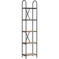 vidaXL Bücherregal – Modernes freistehendes Regal für dein Wohnzimmer - Bücherregal in modernem Design, ideal für Wohnzimmer oder andere Räume. Robuster Stahlrahmen und Holzwerkstoff-Regale bieten zuverlässigen Stauraum für Bücher und Deko, schaffen ein elegantes Ambiente.