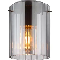 Elegante Deckenleuchte mit Glas amber - 1 flammig - Moderne Deckenlampe aus dunkelgrauem Metall und rauchfarbenem Glas, sorgt für eine harmonische Lichtstimmung und stilvolle Akzente in Ihrem Schlafzimmer.