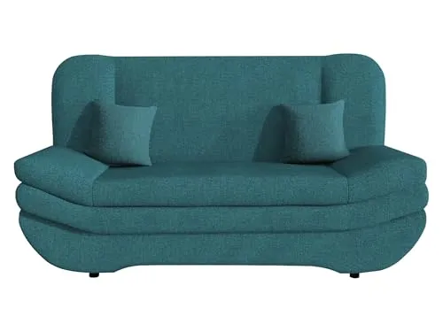 Mirjan24 Sofa Weronika mit Schlaffunktion und Bettkasten in türkis von Mirjan24