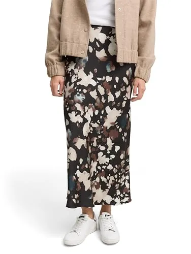 TOM TAILOR Denim 1047737 Midi Rock, 38387-Abstract Print, XL