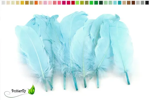 Creativery Bastelfedern, 10 Gänsefedern 15-20cm