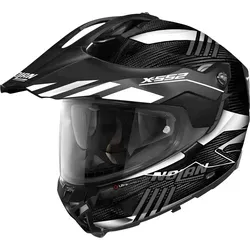 Nolan X-552 Ultra Carbon Wingsuit N-Com Helm, schwarz-weiss, Größe L - Motorradhelm mit ultraweitem Visier und Anti-Kratz-Beschichtung, ideal für Sicherheit und Sichtbarkeit beim Fahren.